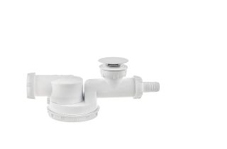 Универсальный Слив для ванны без перелива цвет БЕЛЫЙ